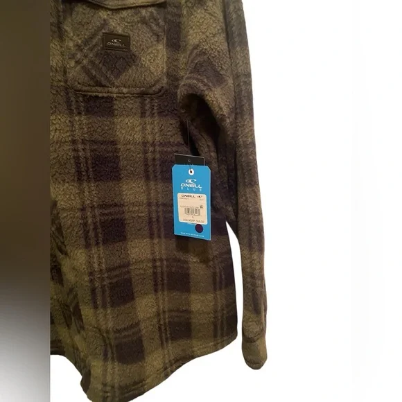 O’neill “Glacier Plaid High Pile Superfleece”. Size L. New with tags - Picture 5 of 8